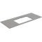 Столешница 117 см серый матовый для раковин встраиваемых сверху Kerama Marazzi Plaza Next Фондамента PL2.DL500920R\120 - 1