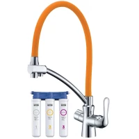 Смеситель для кухни с фильтром Lemark Comfort LM3070C-Orange + H851P00