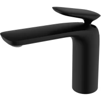 Смеситель для раковины AQUAme Como AQM6510MB без донного клапана, черный матовый