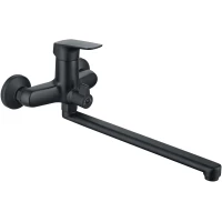 Смеситель для ванны Aquatek Вега AQ1042MB универсальный, черный матовый