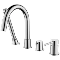 Смеситель на борт ванны Aquatek Европа AQ1348CR с душевым гарнитуром, хром