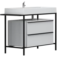 Тумба белый глянец/черный матовый 113,2 см Belux Биарритц Н 100-02 4810924256287