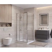 Душевой уголок BelBagno Uno UNO-195-AHF-31-80/70-C-Cr 80x70 см, профиль хром, стекло прозрачное