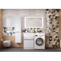 Комплект мебели белый глянец 120 см Акватон Лондри 1A235901LH010 + 1A72843KLH01L + 1A252902SU010