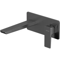 Смеситель для раковины Whitecross X X1416GM встраиваемый, без донного клапана, оружейная сталь