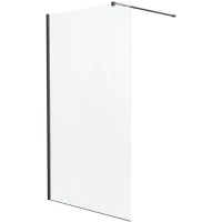 Душевая перегородка Knotlor Velum WI120CG1GM 120 см, профиль вороненая сталь, стекло рифленое