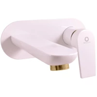 Смеситель для раковины Rav Slezak Colorado CO135BZ встраиваемый, без донного клапана, золотой/белый