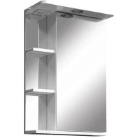 Зеркальный шкаф 50x70 см белый глянец/белый матовый R Stella Polar Нелея SP-00000035