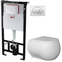 Комплект подвесной унитаз Bien Flash FLKA052N1VP0W3000 + система инсталляции AlcaPlast AM101/11203:1RUSSETM71