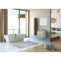 Комплект мебели дуб сонома/белый глянец 61,5 см Aqwella 5 Stars Miami Mai.01.06 + Mal.06.04.D + Mai.02.06