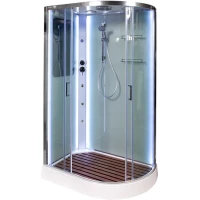 Душевая кабина 120x80x220 см Deto A102LLED+GMKN прозрачное