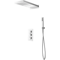 Душевой комплект SantiLine SL-9019 220 мм, с термостатом, хром