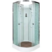 Душевая кабина 90x90x208 см Deto EM1590N матовое с прозрачным узором