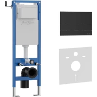 Инсталляция для унитаза Iberica Blanca Silencio Mini Inox-S IB.001M.016.04  с кнопкой смыва, черный матовый