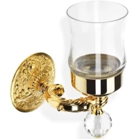 Стакан для зубных щеток Stil Haus Noto Light Murano NT10V(16) настенный, золотой