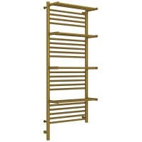 Полотенцесушитель электрический 1200x500 состаренная бронза МЭМ левый Сунержа Богема с полкой 3.0 05-5808-1250