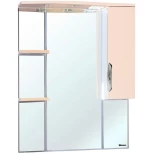 Изображение товара зеркальный шкаф 75x100 см бежевый глянец/белый глянец r bellezza лагуна 4612112001071