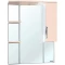Зеркальный шкаф 75x100 см бежевый глянец/белый глянец R Bellezza Лагуна 4612112001071 - 1