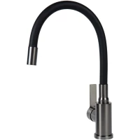 Смеситель для кухни Agger Easy A3100555 с гибким изливом, оружейная сталь матовый