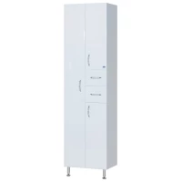 Пенал Bellezza 4625109120013 напольный, с бельевой корзиной, белый глянец