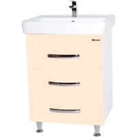 Тумба бежевый глянец/белый глянец 55 см Bellezza Рокко 4635309660073