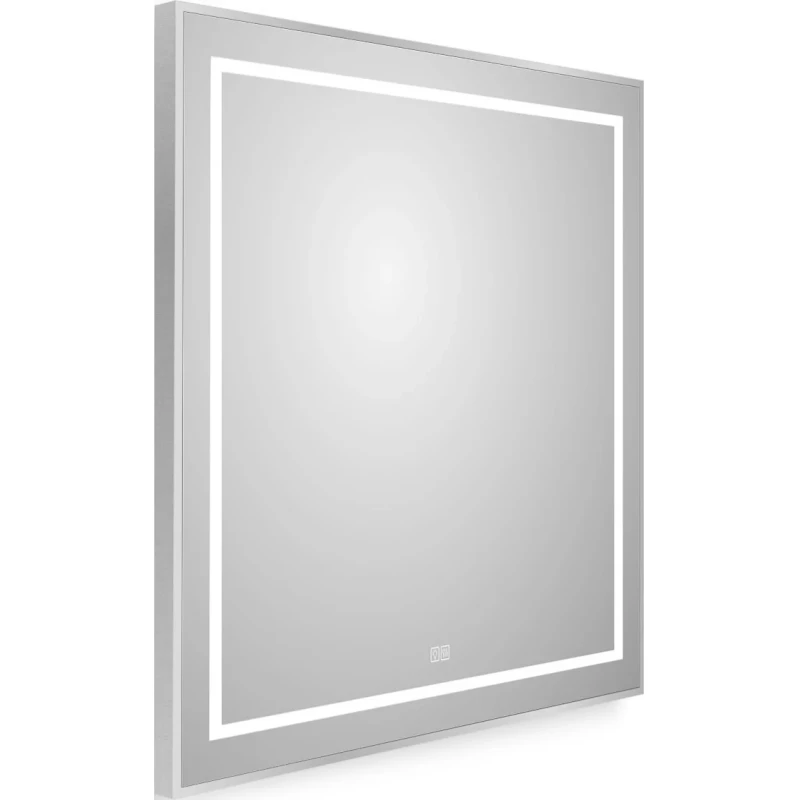 Зеркало BelBagno Kraft SPC-KRAFT-700-800-LED-TCH-WARM 70x80 см, с LED-подсветкой, сенсорным выключателем, антизапотеванием, алюминий