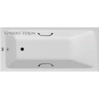 Ванна чугунная Vinsent Veron Kingston VKN1808050H/VH0012BL 180x80 см, с ручками, белый
