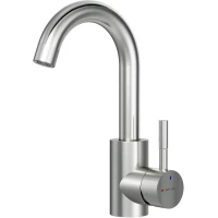 Смеситель для раковины Am.Pm X-Joy S F85B02711 CoolStart, без донного клапана, сатин