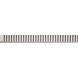 Декоративная решетка 544 мм AlcaPlast Line нержавеющая сталь LINE-550M