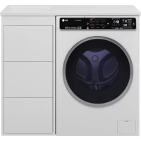 Тумба под раковину Brevita Grafit GRA-01040-023Я 38,5 см, напольная, над стиральной машиной, белый матовый