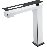 Смеситель для раковины Boheme Q 142-CRB хром/черный матовый