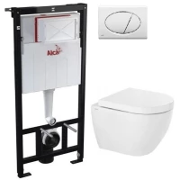 Комплект подвесной унитаз Sanindusa Sanibold 137034004 + 2373100 + система инсталляции AlcaPlast AM101/11203:1RUSSETM70