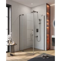 Душевой уголок Cezares Slider SLIDER-AH-1-100-100/110-C-GM 100-110x99,5 см, профиль оружейная сталь матовый, стекло прозрачное