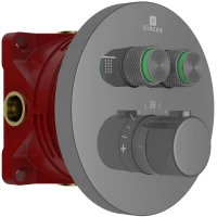 Термостат для ванны Vincea VSCV-322T-MGM встраиваемый, вороненая сталь