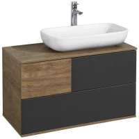 Тумба дуб кантри/антрацит 85 см Акватон Терра 1A247201TEKA0 (Нарушена упаковка)