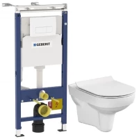Комплект подвесной унитаз Cersanit City MZ-CITY-COn-S-DL + система инсталляции Geberit 458.125.11.1