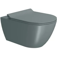 Унитаз подвесной GSI Pura 881504 безободковый, торнадо, агава матовый