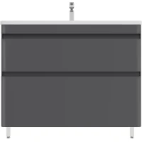 Тумба под раковину Style Line Атлантика СС-00002574 99,5 см, напольная, графит матовый