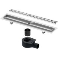 Душевой трап (лоток) Tece TECEdrainline royal 600900 + 650000 + 660016 + 600941 84,3 см, с решеткой, перфорированный, нержавеющая сталь