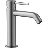 Смеситель для раковины Lemark Kalina LMF-2112S-SS без донного клапана, нержавеющая сталь