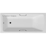 Изображение товара чугунная ванна 180x80 см с отверстиями для ручек vinsent veron kingston vkn1808050h