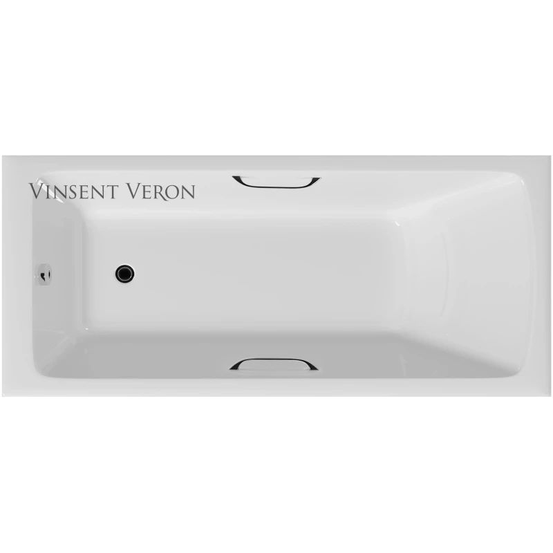 Чугунная ванна 180x80 см с отверстиями для ручек Vinsent Veron Kingston VKN1808050H