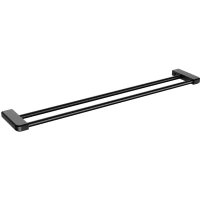 Полотенцедержатель Wonzon & Woghand WW-V3102-MB 60 см, двойной, черный матовый
