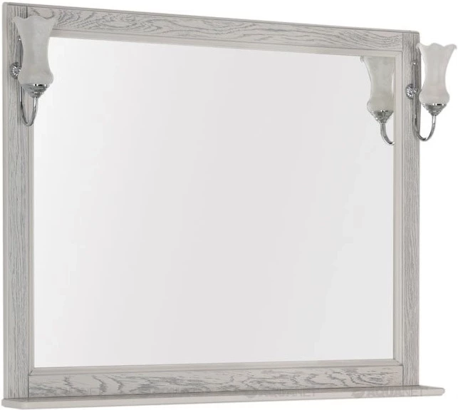 Зеркало 106,2x90,1 см жасмин/серебро Aquanet Тесса 00185819 шкаф пенал aquanet тесса 35 жасмин серебро 185811