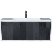 Тумба под раковину Uperwood Next Premium 3930205158 100 см, подвесная, белый матовый/графит матовый