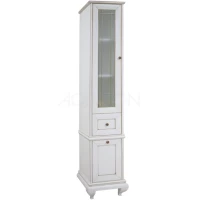 Пенал Aquaton 1A187403BEM6L напольный L, с бельевой корзиной, слоновая кость патина