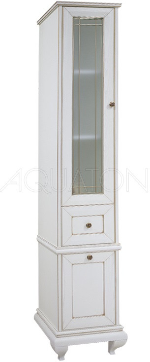 Шкаф-колонна Беатриче левый слоновая кость патина Aquaton 1A187403BEM6L
