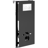 Инсталляция для унитаза WasserKRAFT Abens 20 20TLT.010.ME.BL.WH01 с кнопкой смыва, белый/хром/белый