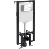 Инсталляция для унитаза WasserKRAFT Vils 56 56TLT.010.ME.CH02 с кнопкой смыва, хром