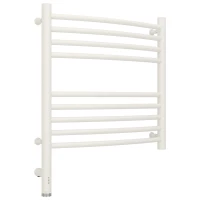 Полотенцесушитель электрический 500x500 белый матовый МЭМ левый, перемычка выгнутая Сунержа Богема 3.0 30-5802-5050
